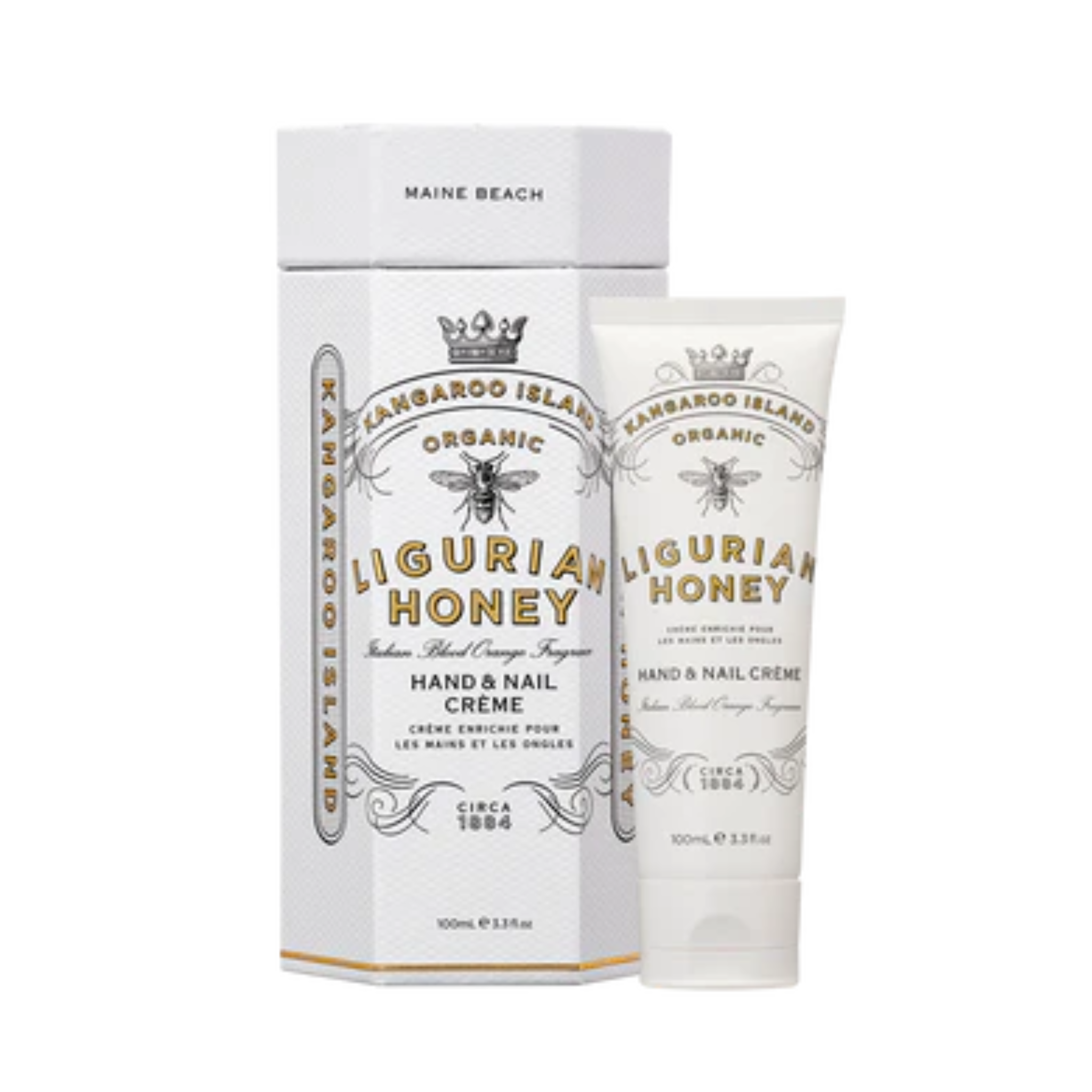 K.I. Ligurian Honey Hand & Nail Crème – 100ml Nourishing and Rejuvenating Hand Cream with Organic Honey and Jojoba Oil