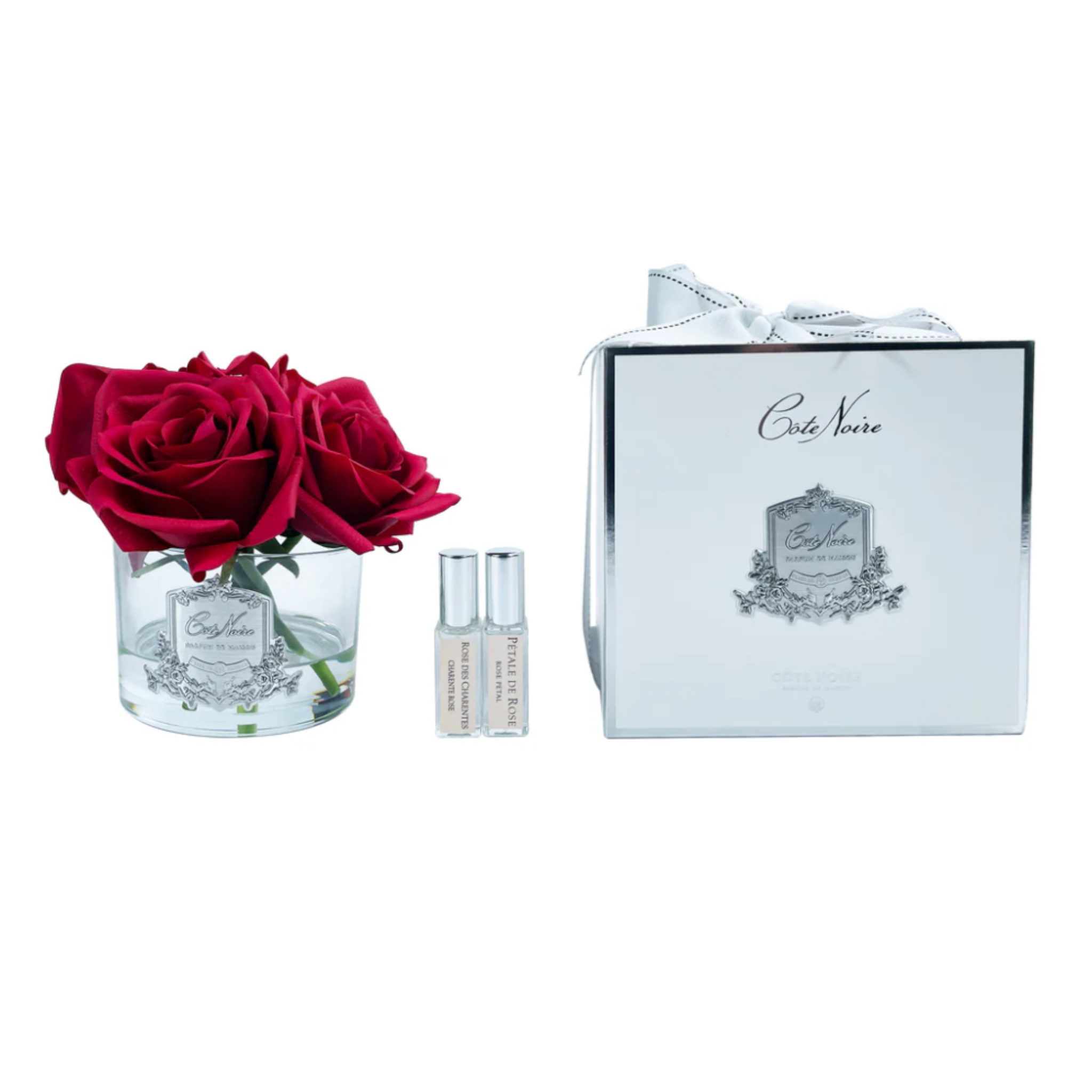 COTE NOIRE PERFUMED NATURAL TOUCH 5 ROSES - CLEAR - CARMINE RED** NEW RED **