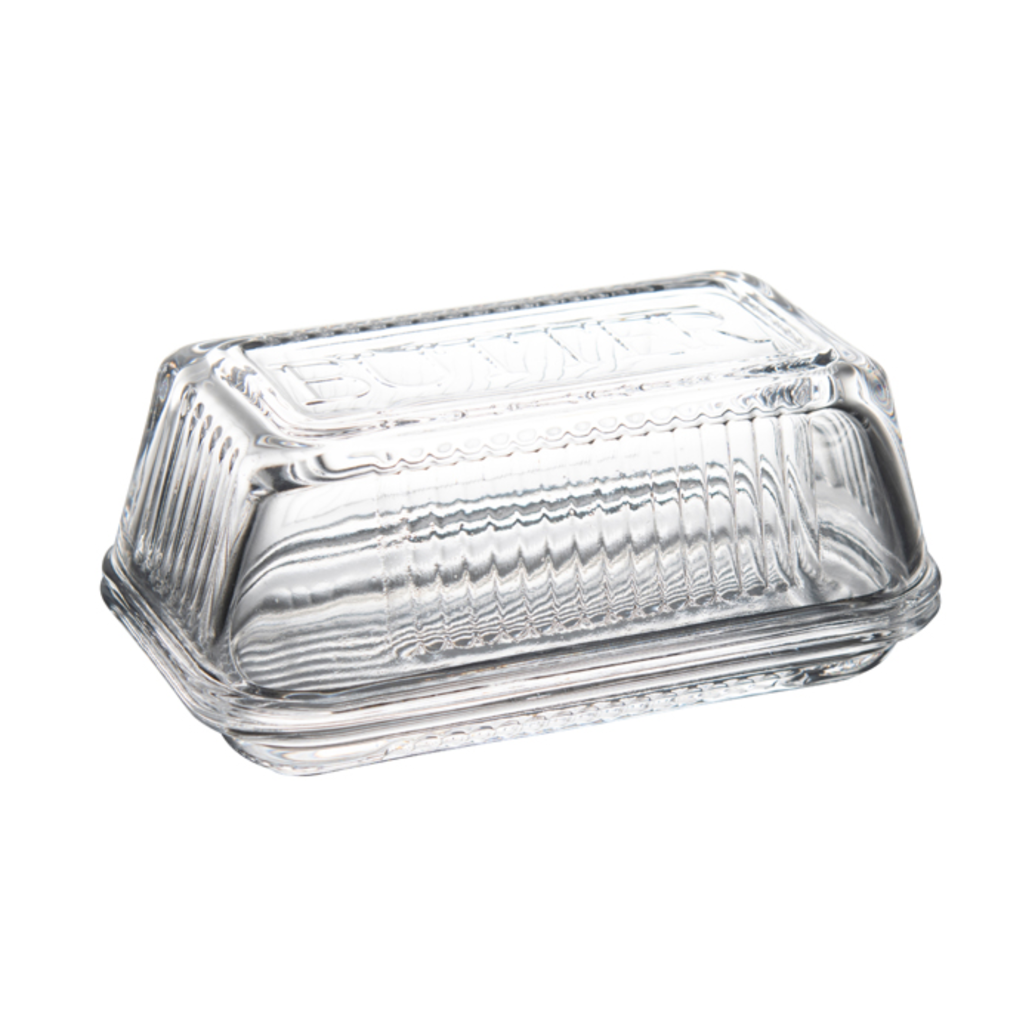 Clear Glass Butter Dish