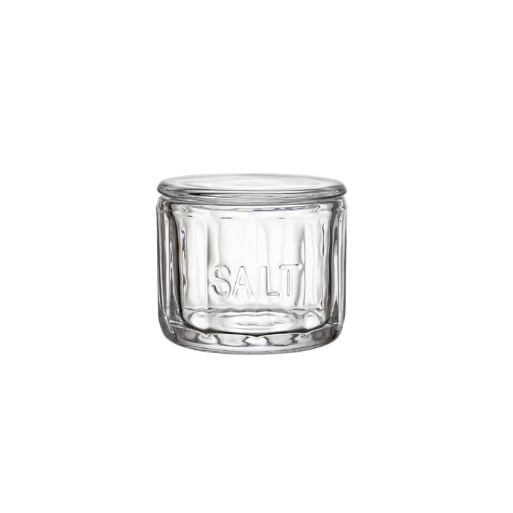 Clear Glass Salt Canister