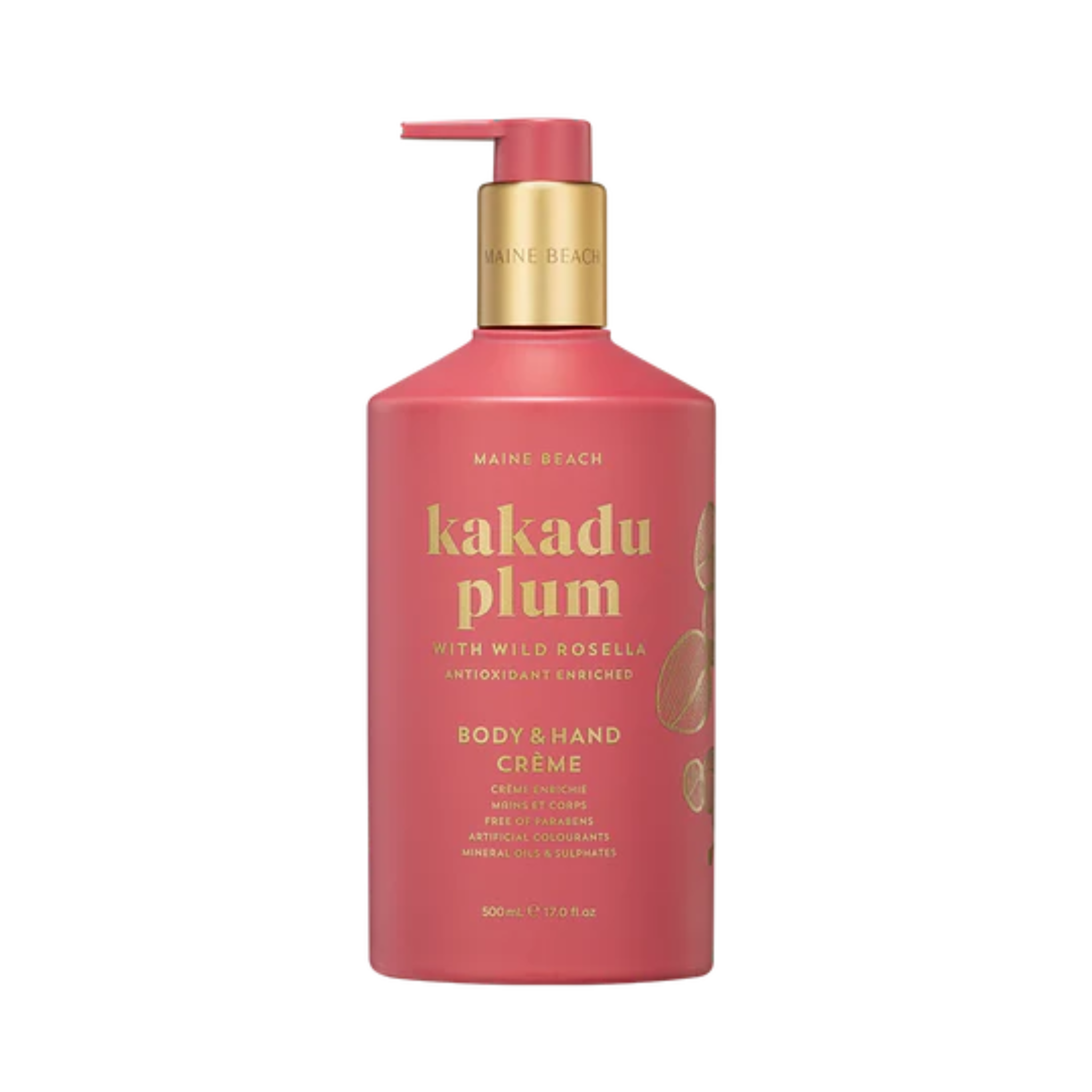 Kakadu Plum Body & Hand Crème – 500ml Antioxidant-Rich Skin Revitalizing Moisturizer