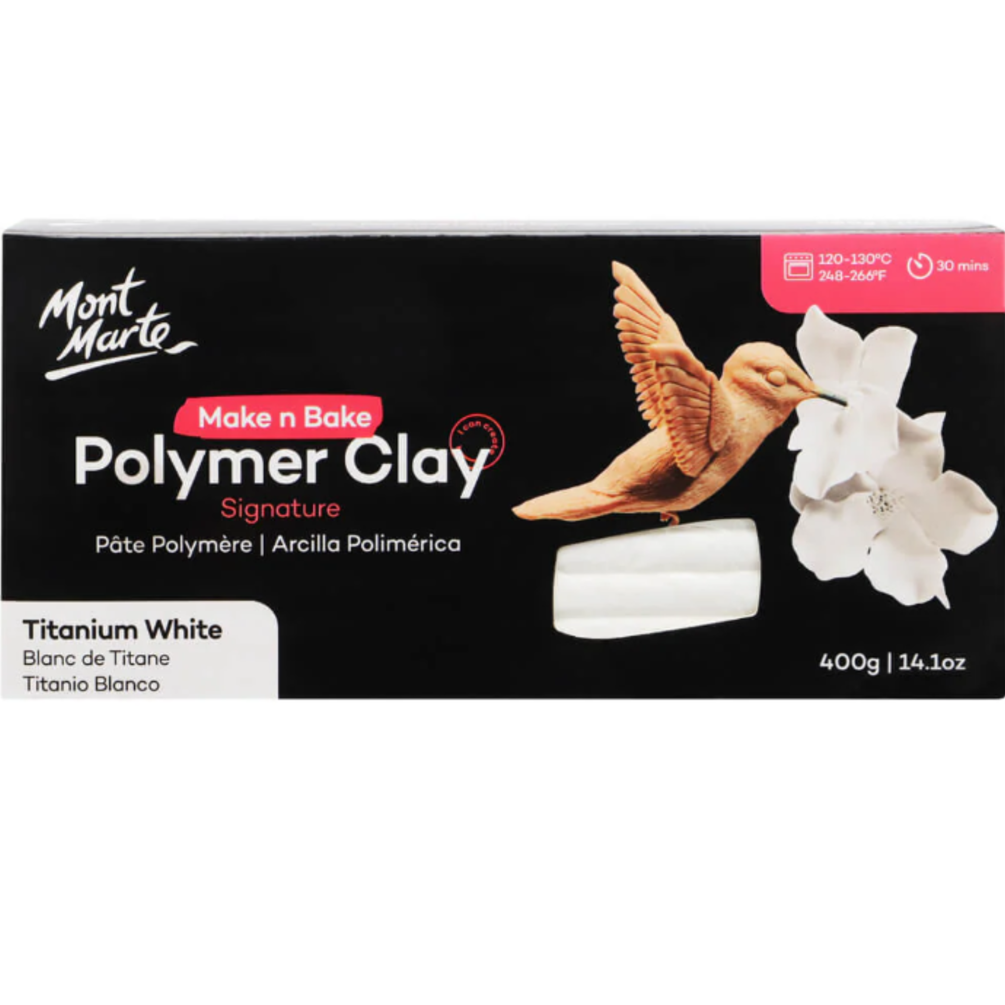 Make n Bake Polymer Clay Signature 400g (14.1oz) - Titanium White