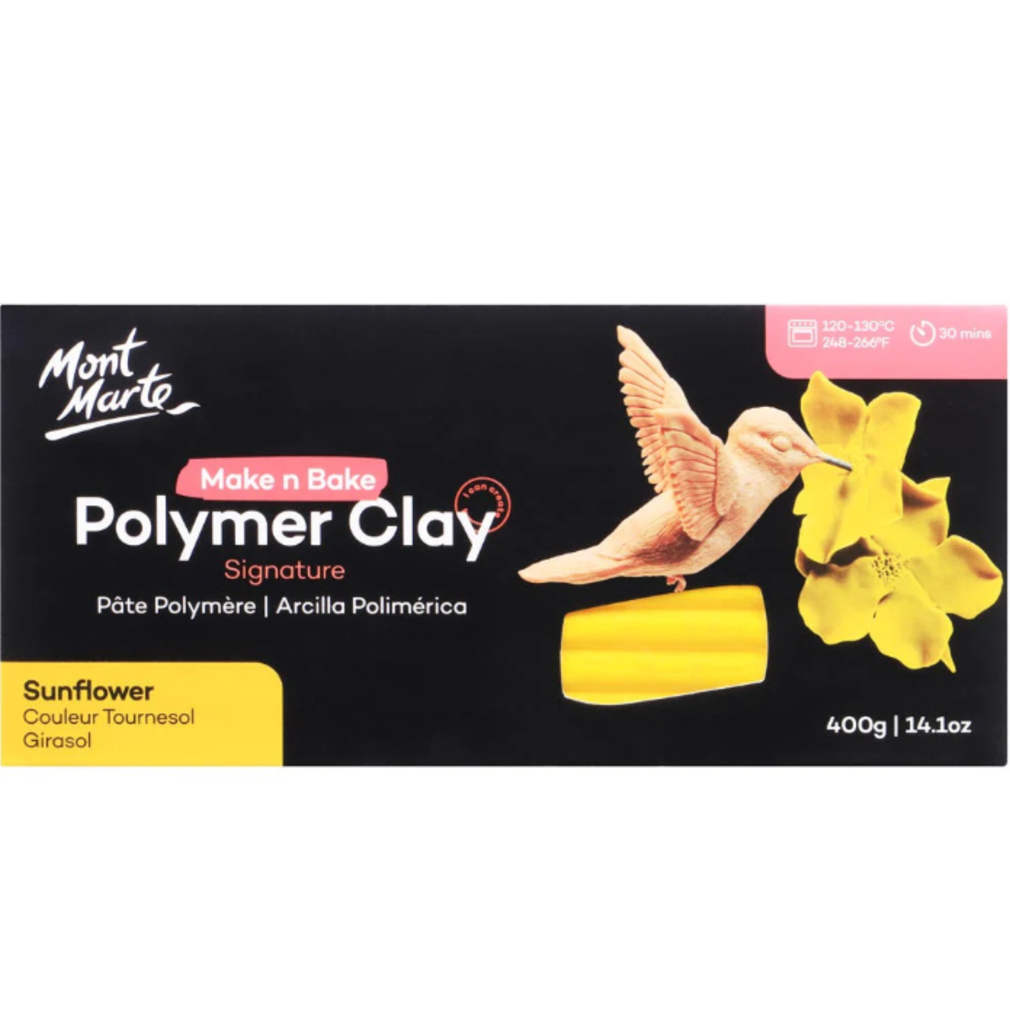 Make n Bake Polymer Clay Signature 400g (14.1oz) - Sunflower