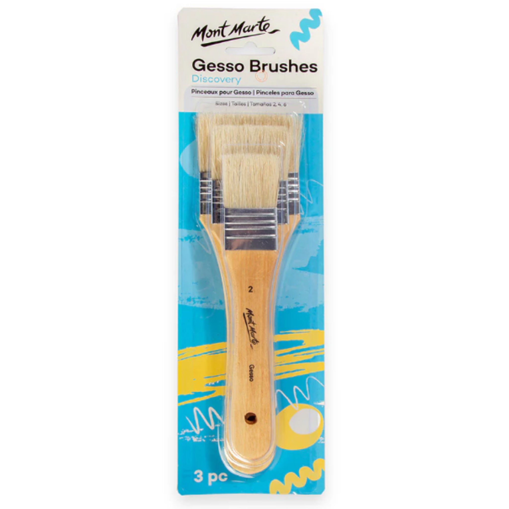 Gesso Brushes Sizes 2, 4, 6